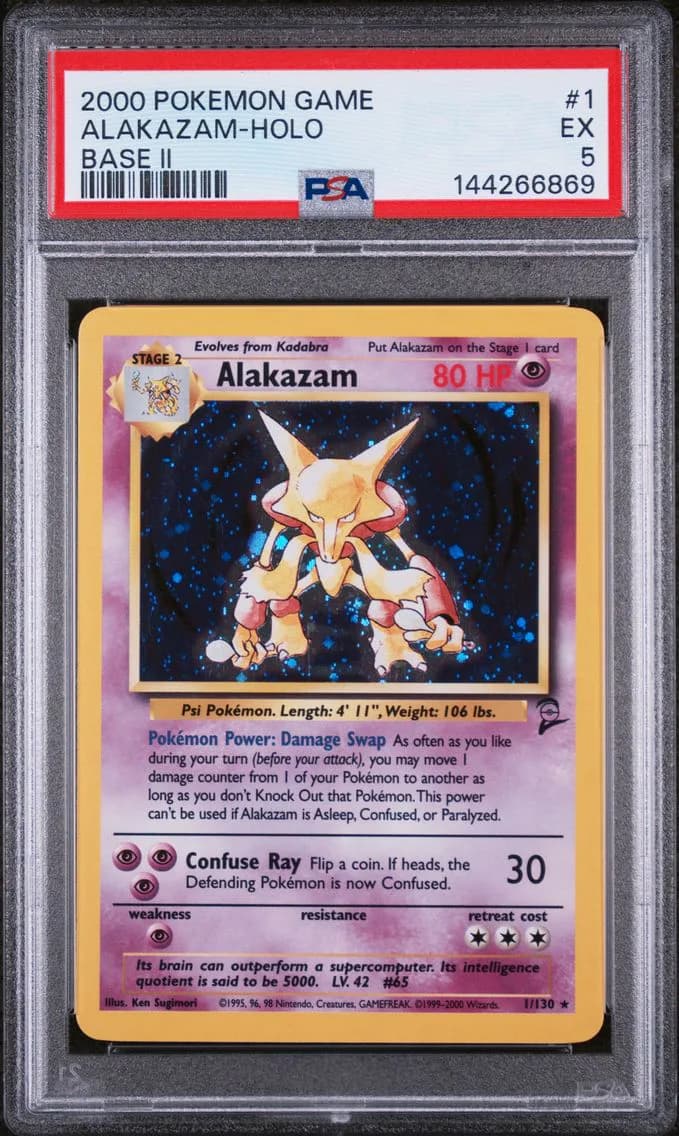 Alakazam-Holo, Game Base II, PSA 5