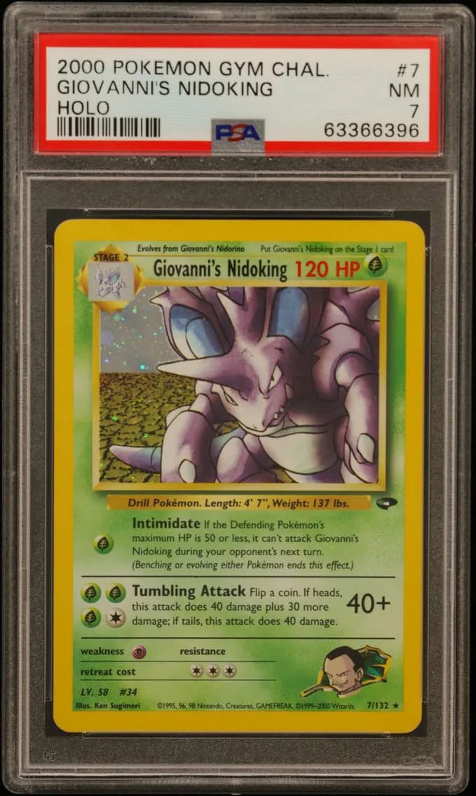 Giovanni's Nidoking, Gym Challenge, PSA 7