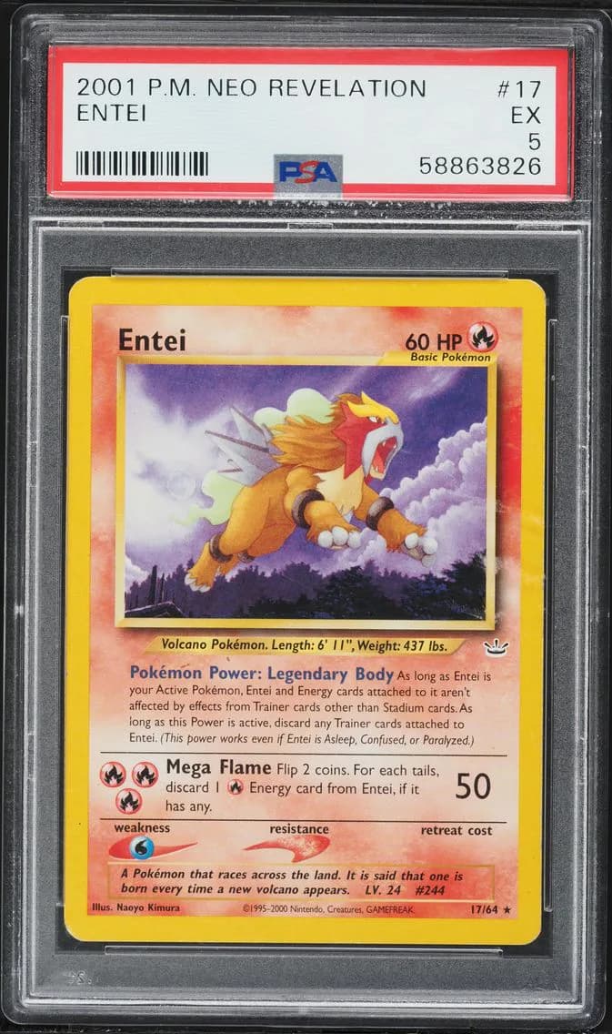 Entei, Neo Revelation, PSA 5