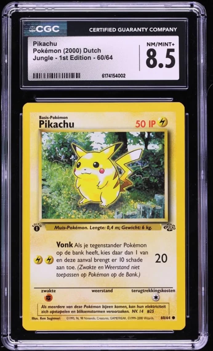 Edition Pikachu, Jungle - 1st Edition - Dutch, CGC 8.5