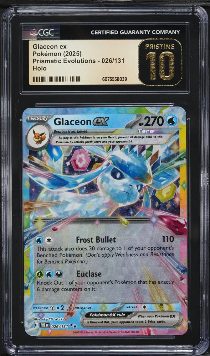 Glaceon EX, Prismatic Evolutions, CGC 10