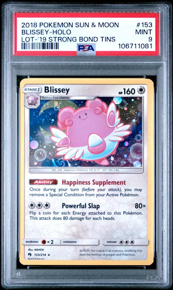Blissey-Holo, Sun & Moon Lost Thunder, PSA 9