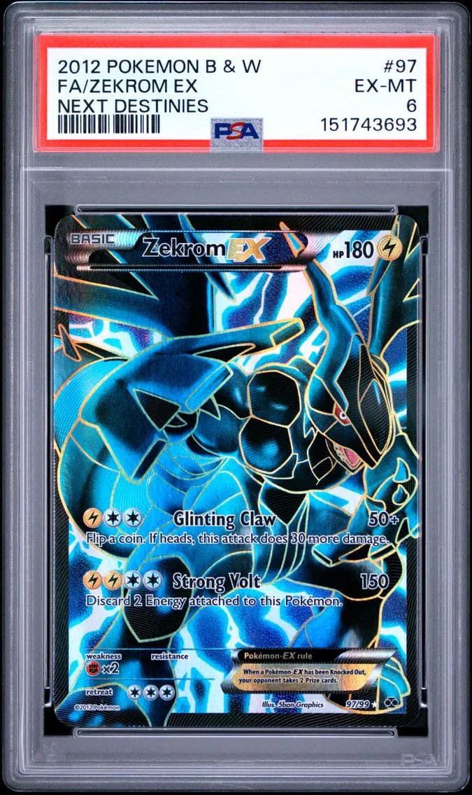 Zekrom EX, Black & White Next Destinies, PSA 6