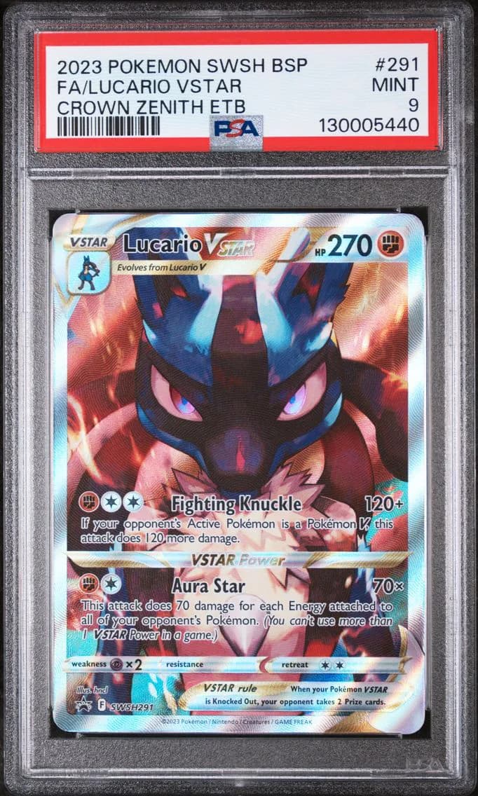 Lucario VSTAR, Swsh Black Star Promo, PSA 9