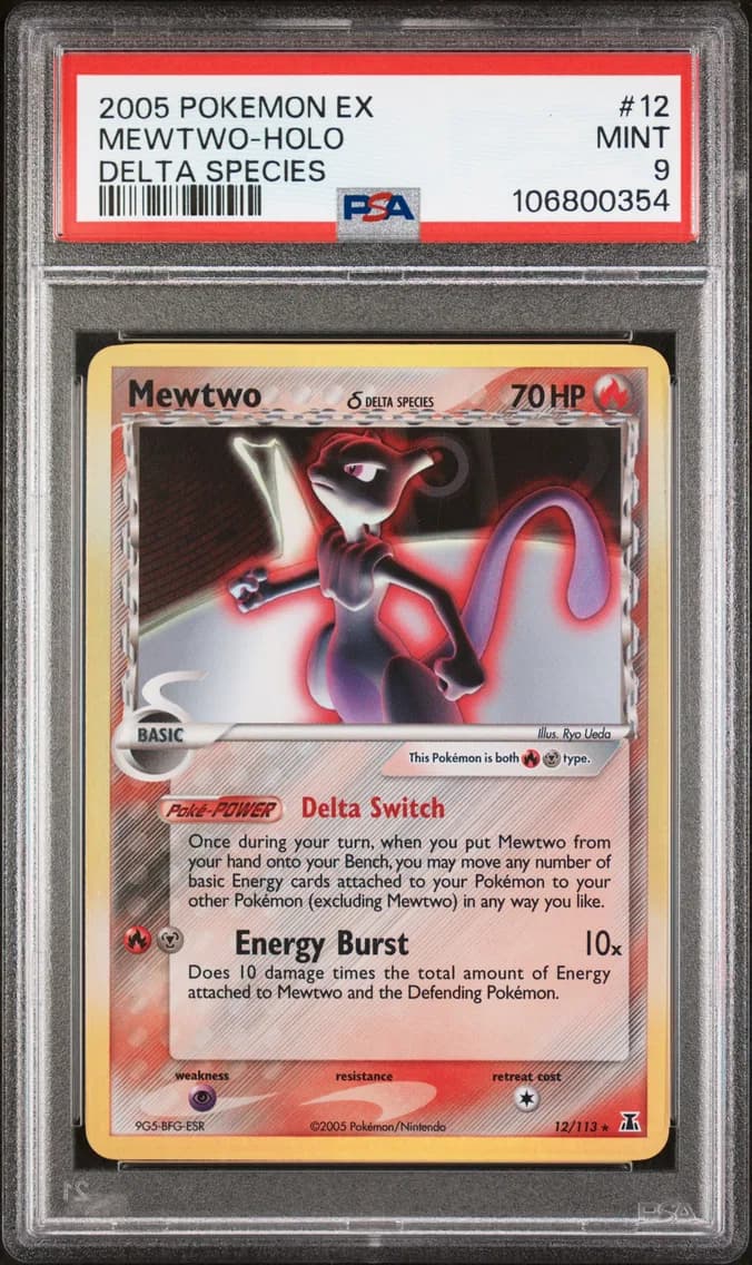 Mewtwo-Holo, EX Delta Species, PSA 9