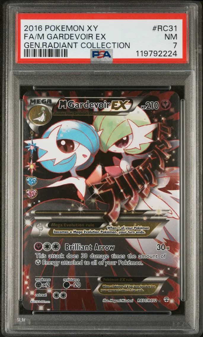M Gardevoir EX, XY Generations Radiant Collection, PSA 7