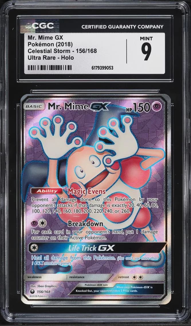 Mr. Mime GX, Celestial Storm, CGC 9