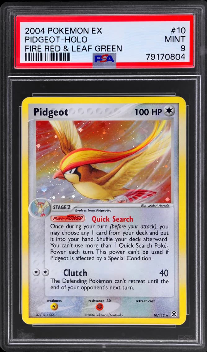Pidgeot-Holo, EX Fire Red & Leaf Green, PSA 9