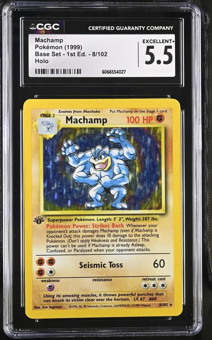 Machamp, Base Set - 1st Edition, CGC 5.5