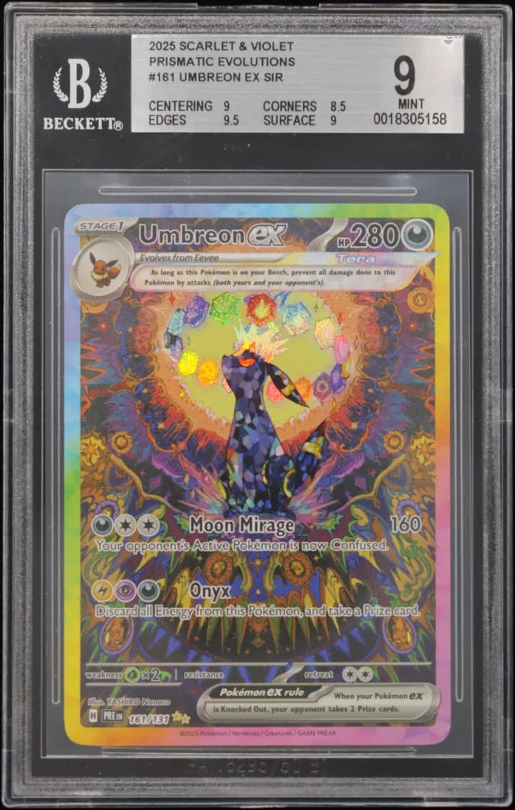 Umbreon ex SIR, TCG Scarlet & Violet Prismatic Evolutions, BGS 