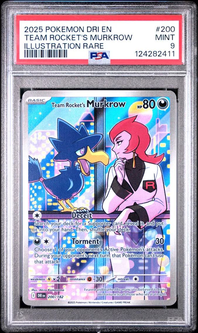 Team Rocket's Murkrow, Destined Rivals, PSA 9