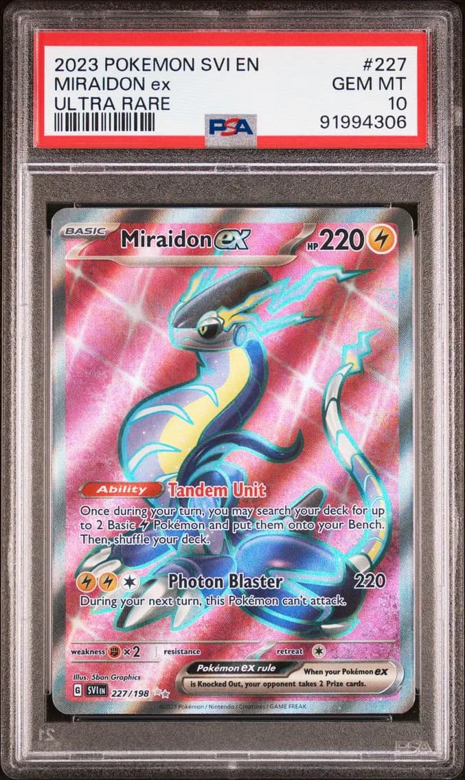Miraidon EX, Scarlet & Violet, PSA 10