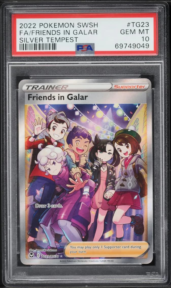 Friends in Galar, Sword & Shield Silver Tempest, PSA 10
