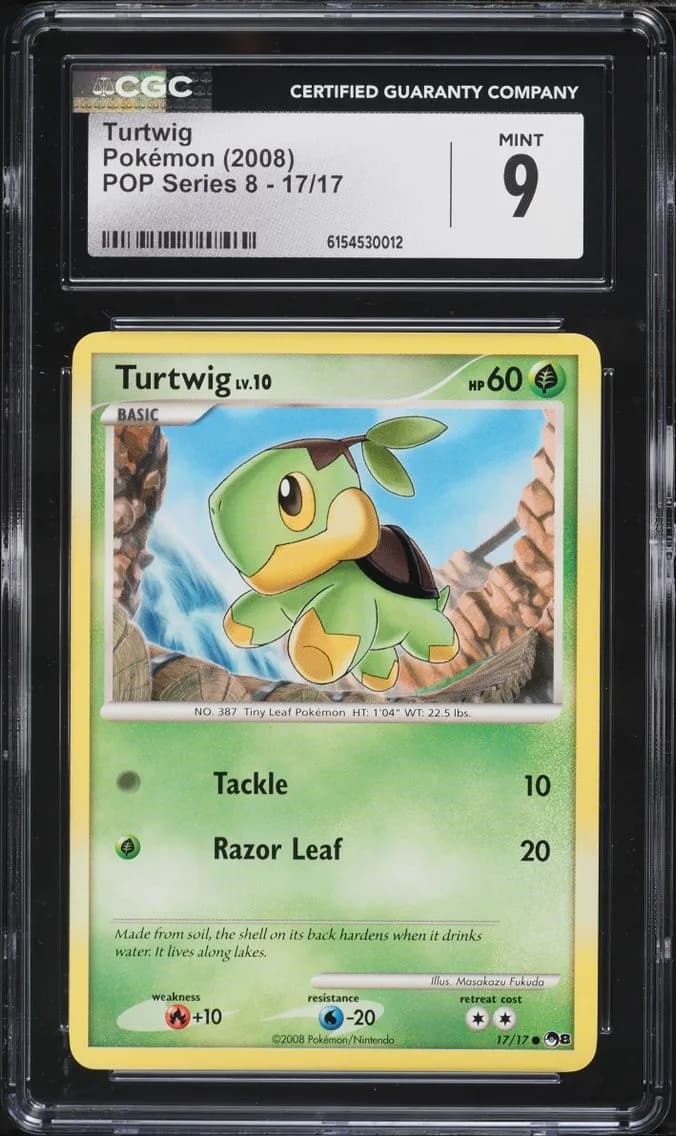 8 Turtwig, POP Series 8, CGC 9