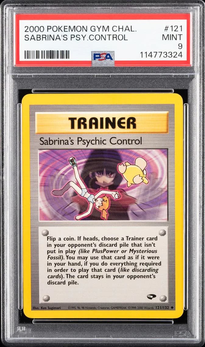 Sabrina's Psychic Control, Gym Challenge, PSA 9