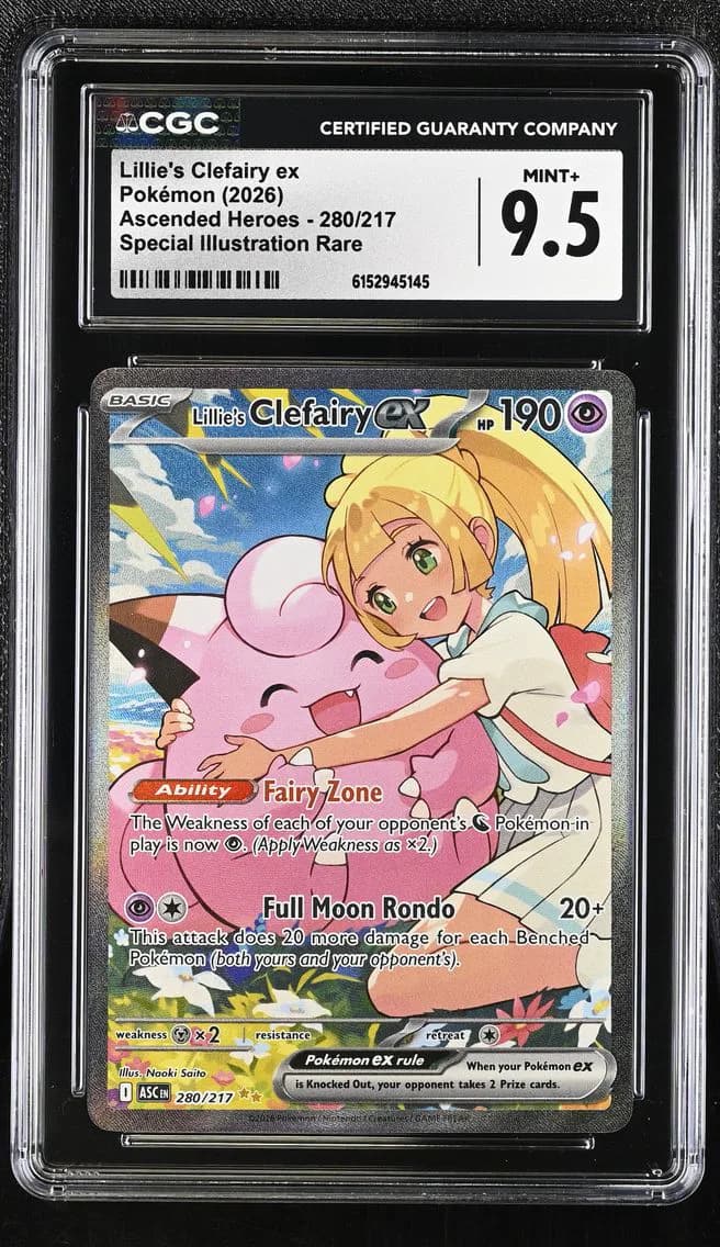Lillie's Clefairy ex, Ascended Heroes, CGC 9.5