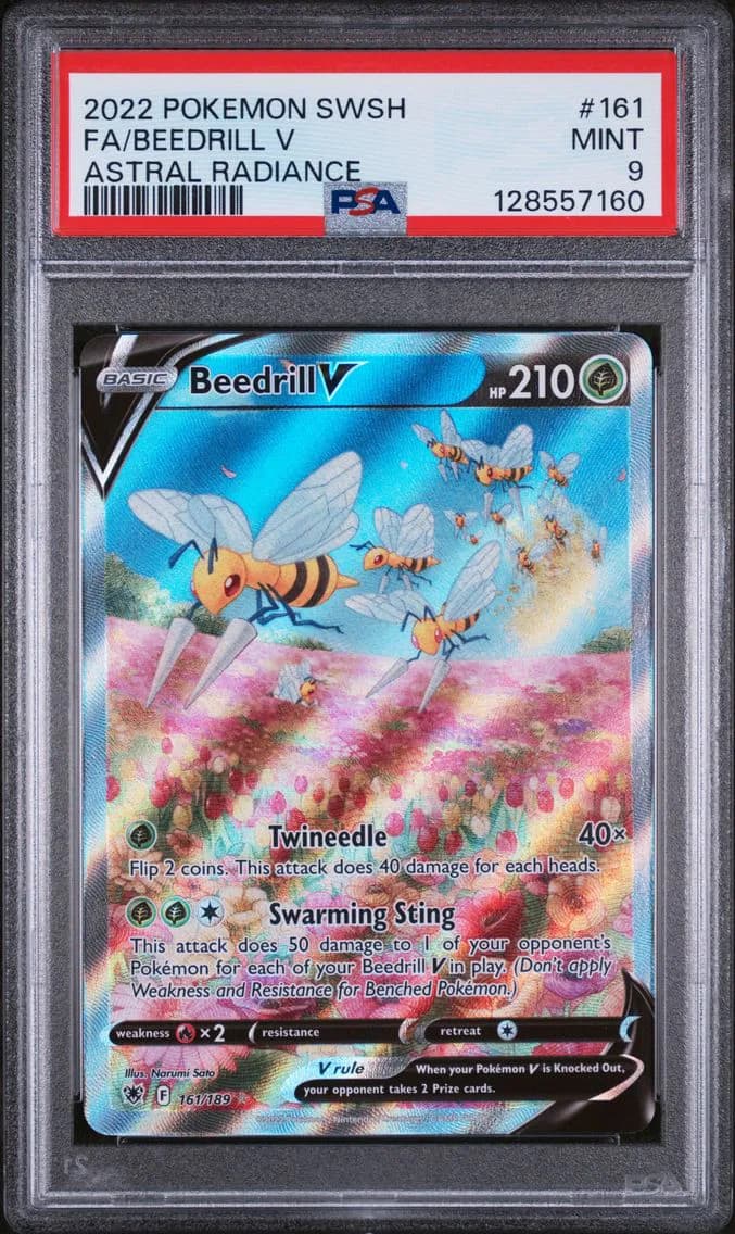 Beedrill V, Sword & Shield Astral Radiance, PSA 9