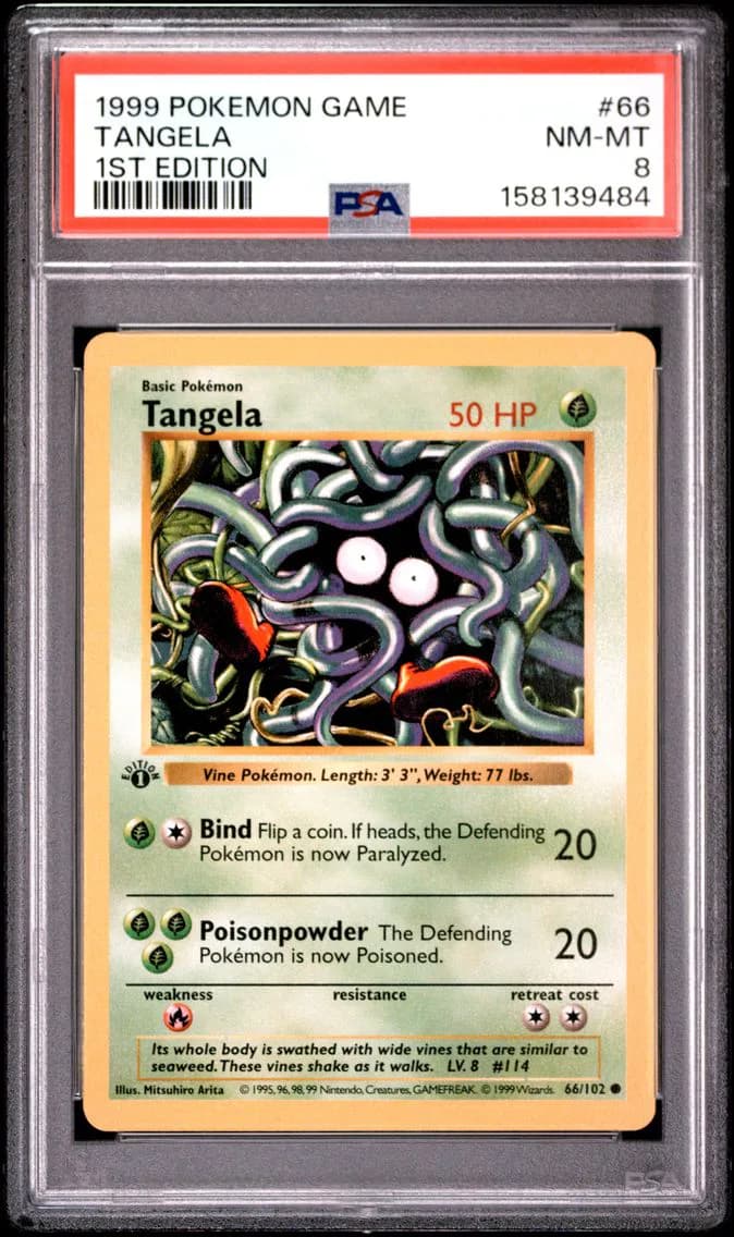 Tangela 1st Edition, Game, PSA 8