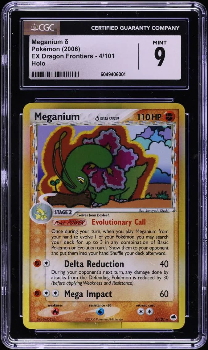 Meganium, EX Dragon Frontiers, CGC 9