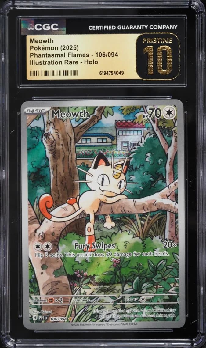 Meowth, Phantasmal Flames, CGC 10