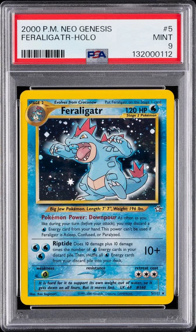 Feraligatr-Holo, Neo Genesis, PSA 9