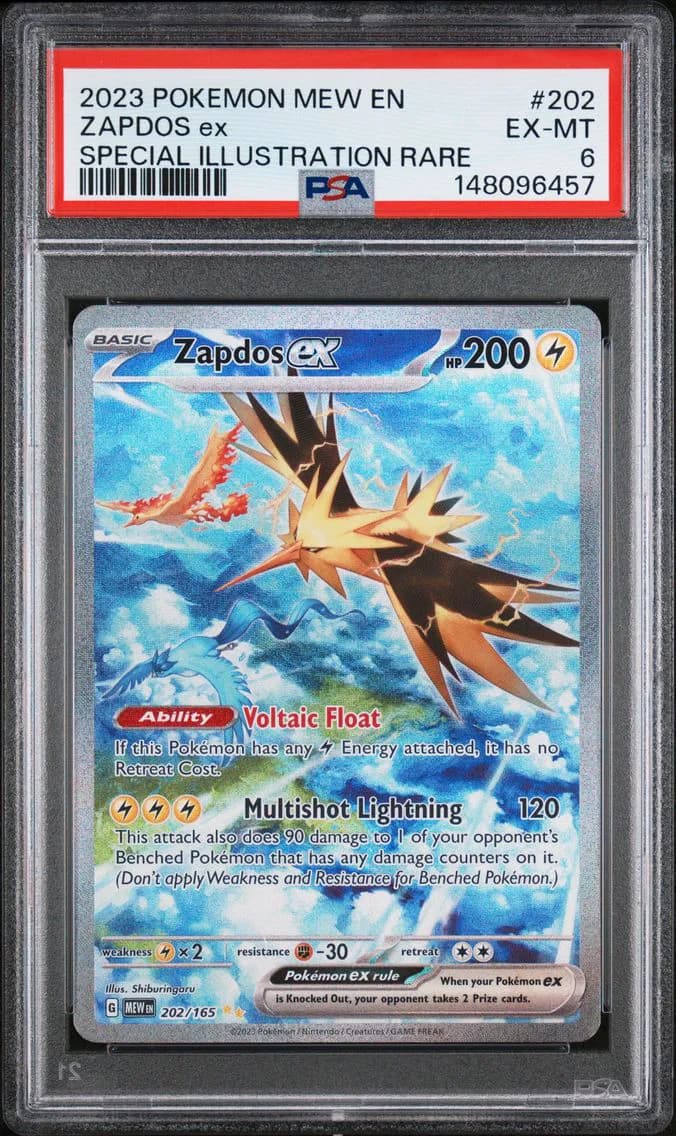 Zapdos EX, 151, PSA 6