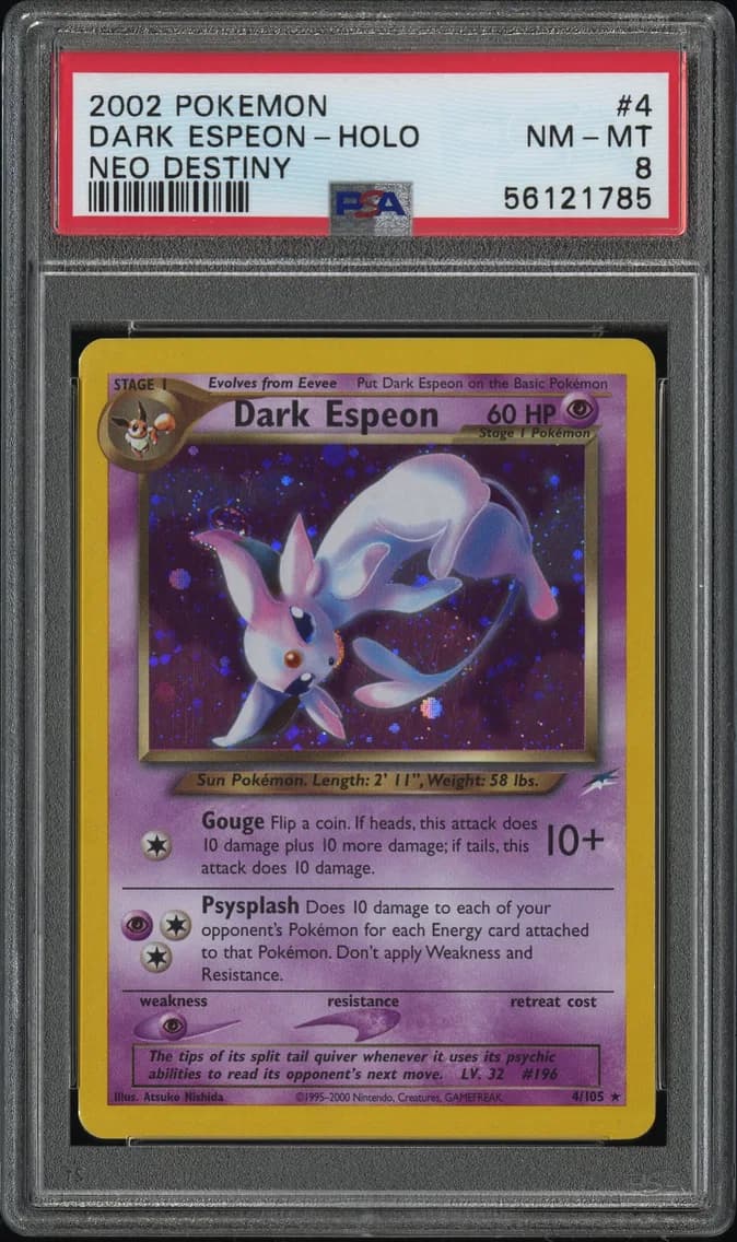 Dark Espeon-Holo, Neo Destiny, PSA 8