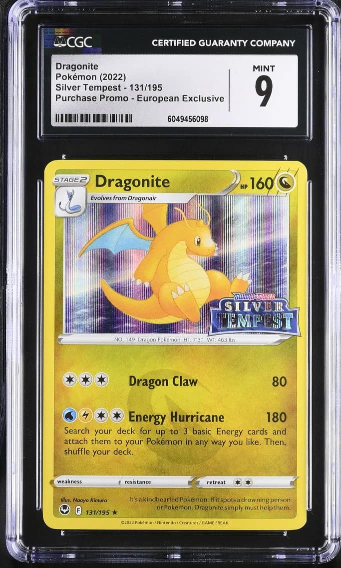 Dragonite, Silver Tempest, CGC 9