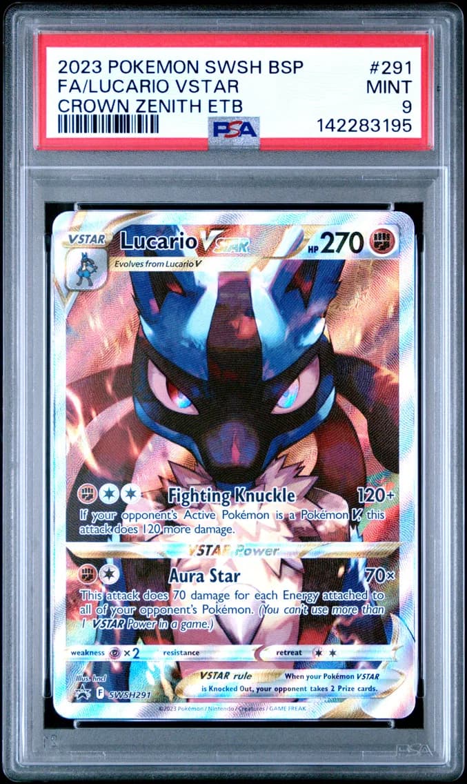 Lucario VSTAR, Swsh Black Star Promo, PSA 9