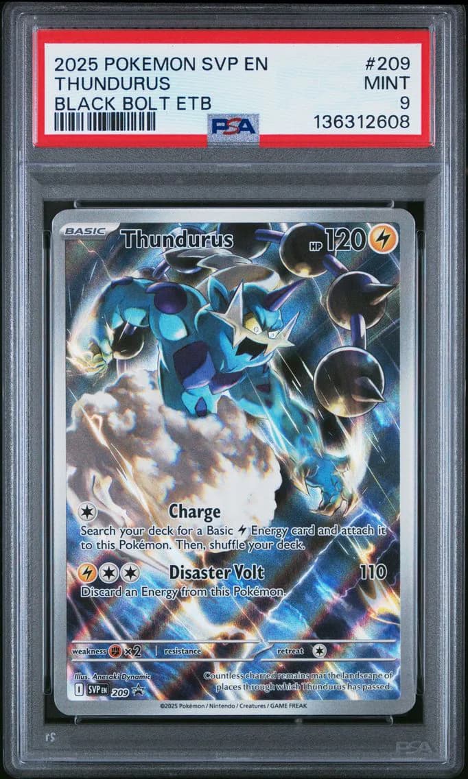 Thundurus, SV Black Star Promo, PSA 9