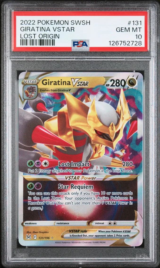 Giratina VSTAR, Sword & Shield Lost Origin, PSA 10