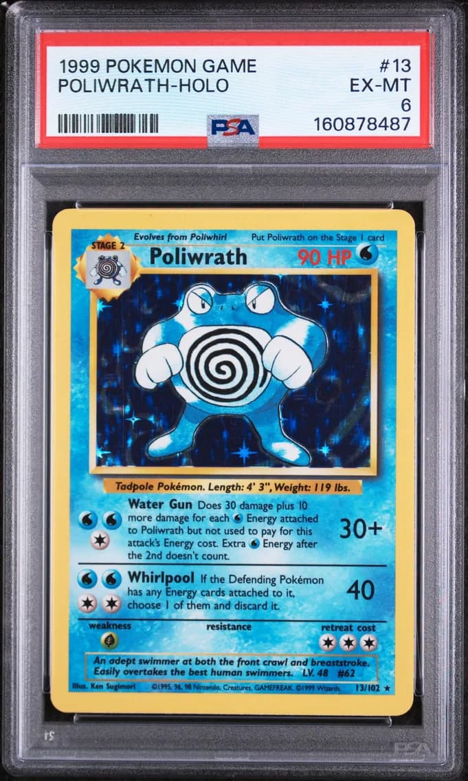 Poliwrath-Holo, Game, PSA 6