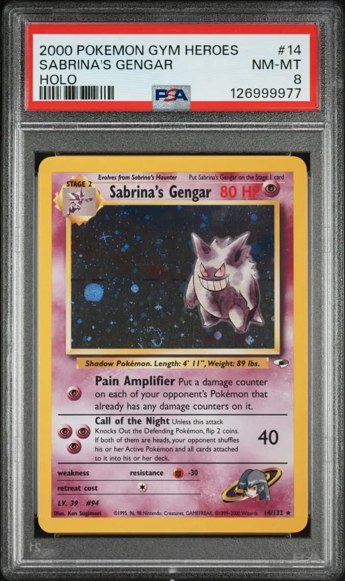 Sabrina's Gengar, Gym Heroes, PSA 8
