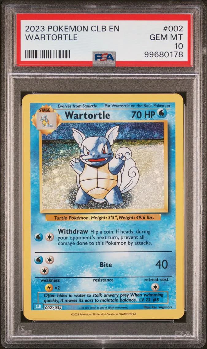 Wartortle, Clb-Trading Card Game Classic Blastoise & Suicune EX Deck, PSA 10