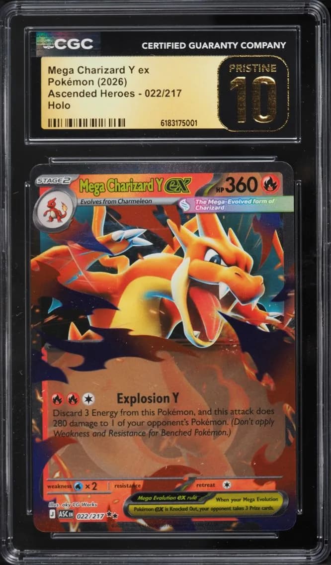 Mega Charizard Y EX, Ascended Heroes, CGC 10