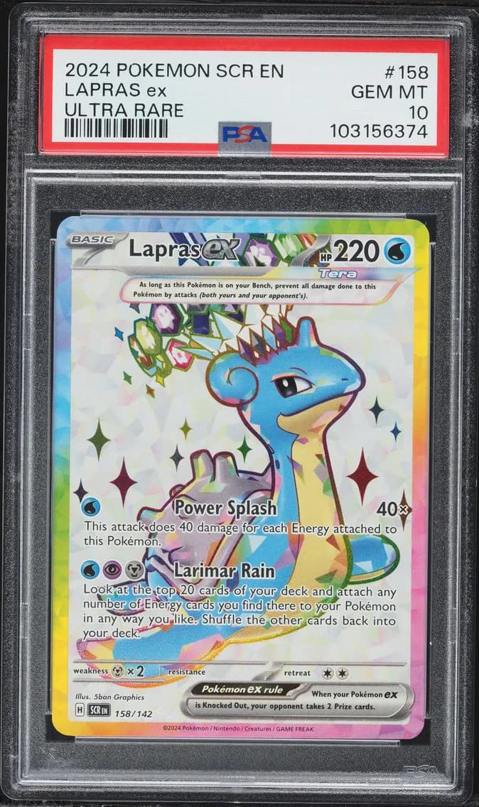 Lapras EX, Stellar Crown, PSA 10