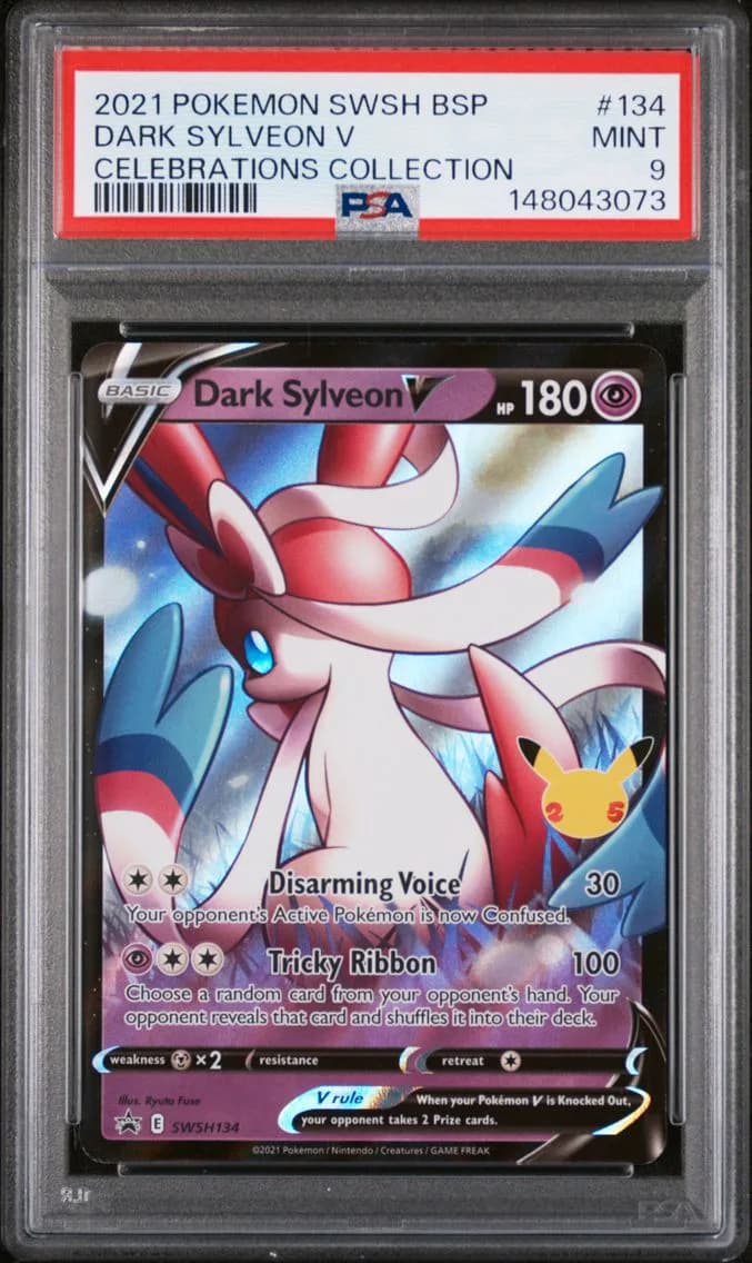 Dark Sylveon V, Swsh Black Star Promo, PSA 9