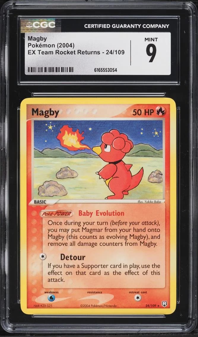 Returns Magby, EX Team Rocket Returns, CGC 9