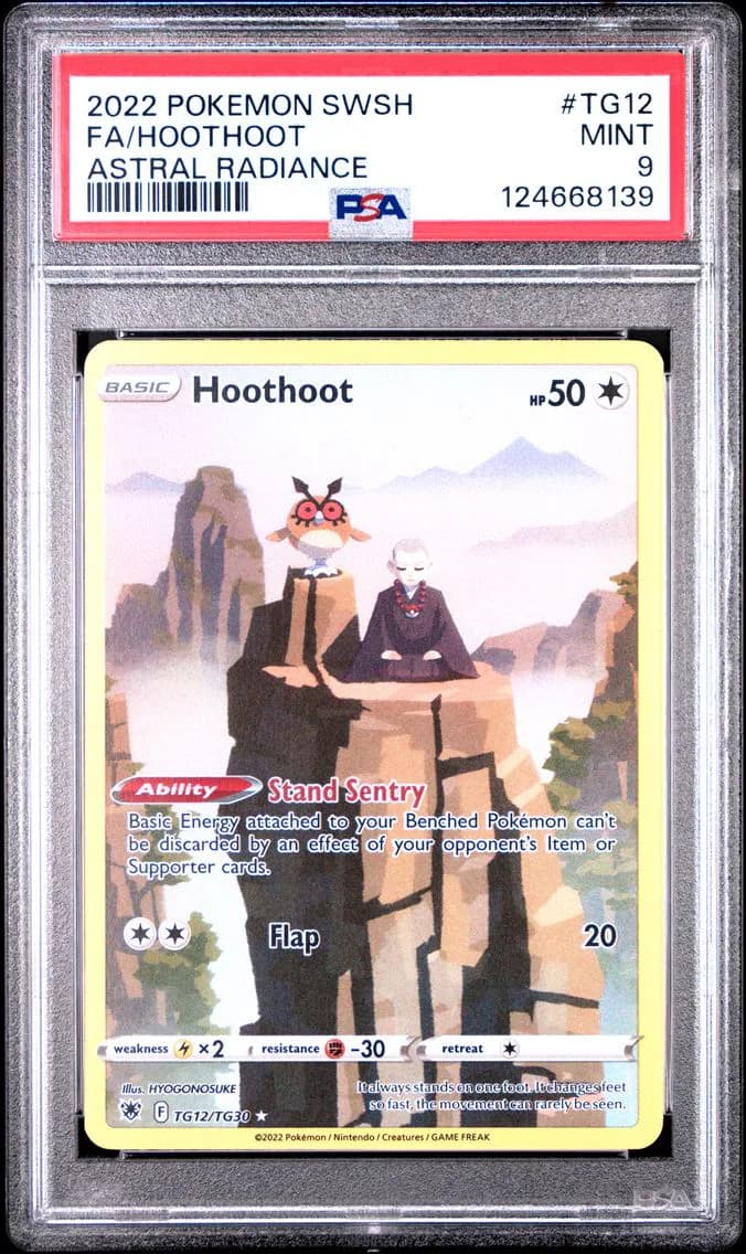Fa/Hoothoot, Sword & Shield Astral Radiance, PSA 9