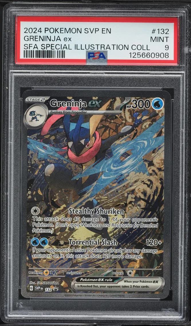 Greninja EX, SV Black Star Promo, PSA 9
