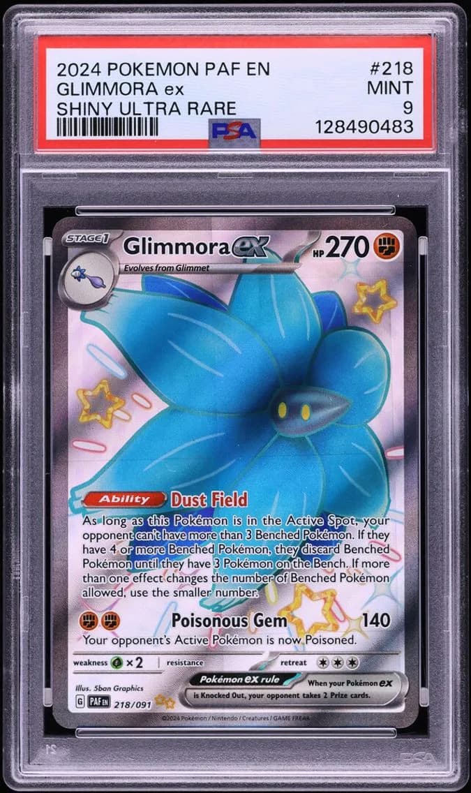 Glimmora ex, Paldean Fates, PSA 9