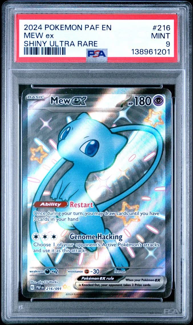 Mew EX, Paldean Fates, PSA 9