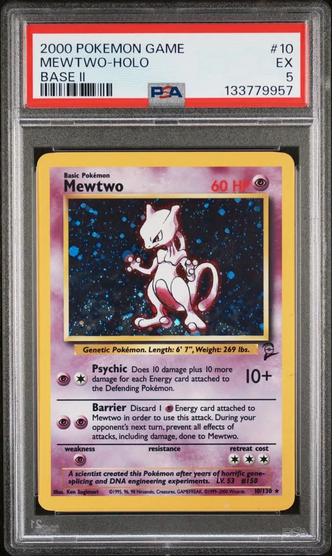Mewtwo-Holo, Game Base II, PSA 5