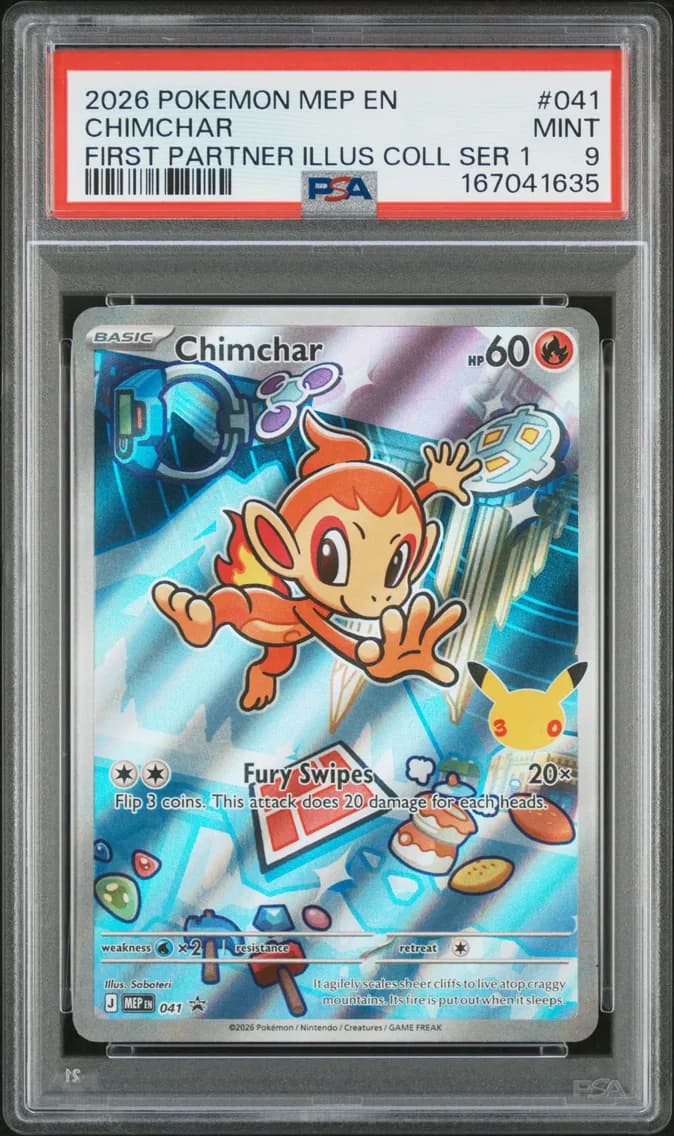 Chimchar, Me Black Star Promo, PSA 9