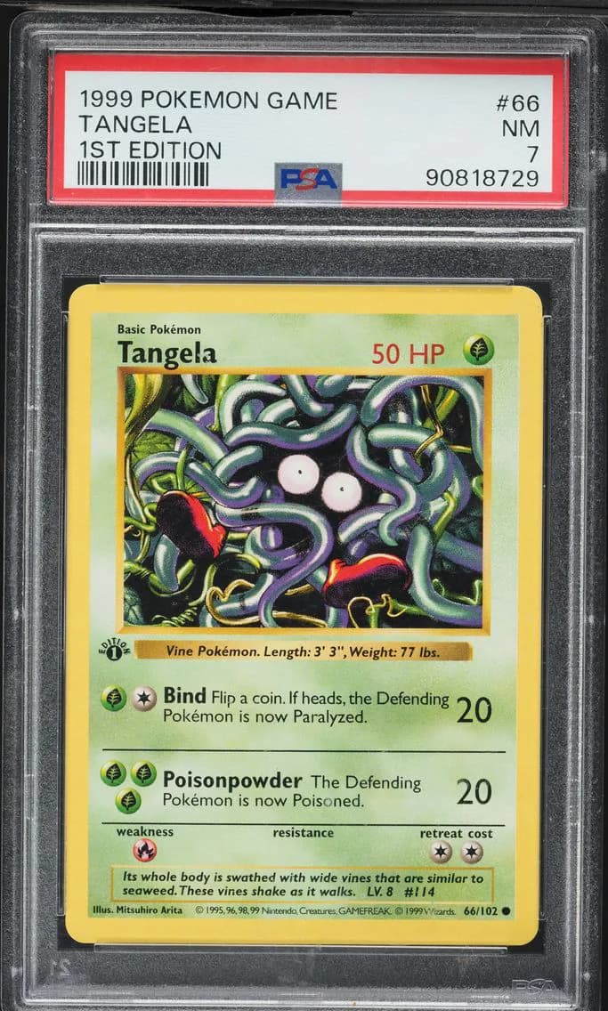 Tangela 1st Edition, Game, PSA 7