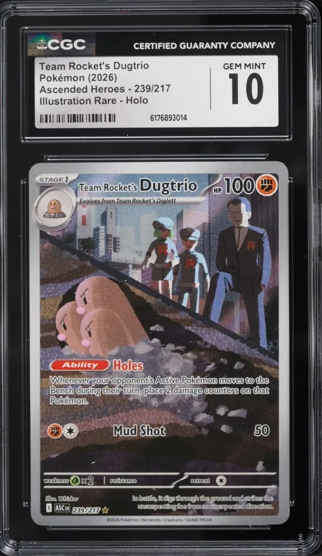 Rocket's Dugtrio, Ascended Heroes, CGC 10