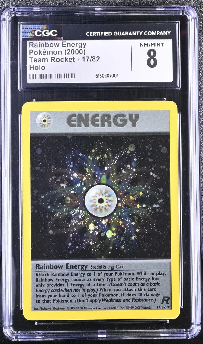 Rainbow Energy, Team Rocket - Unlimited, CGC 8
