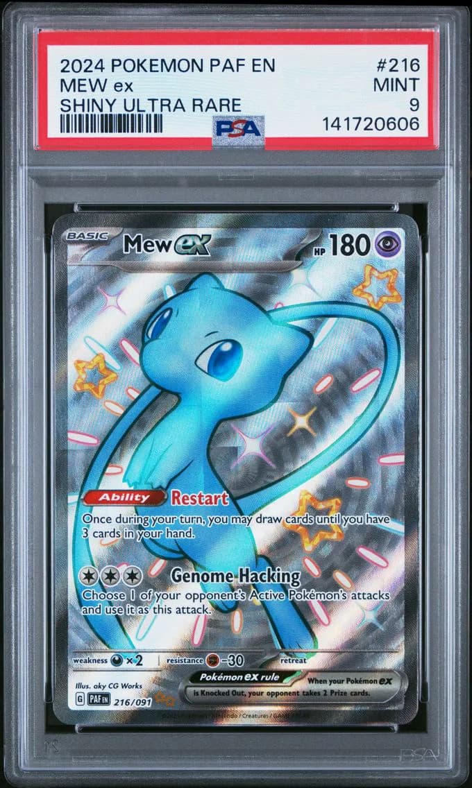 Mew EX, Paldean Fates, PSA 9