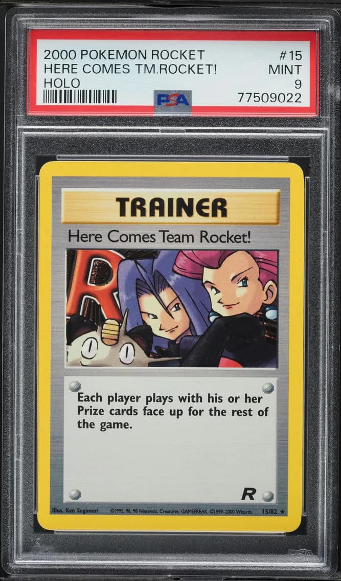 Here Comes Team Rocket!-Holo, Rocket, PSA 9