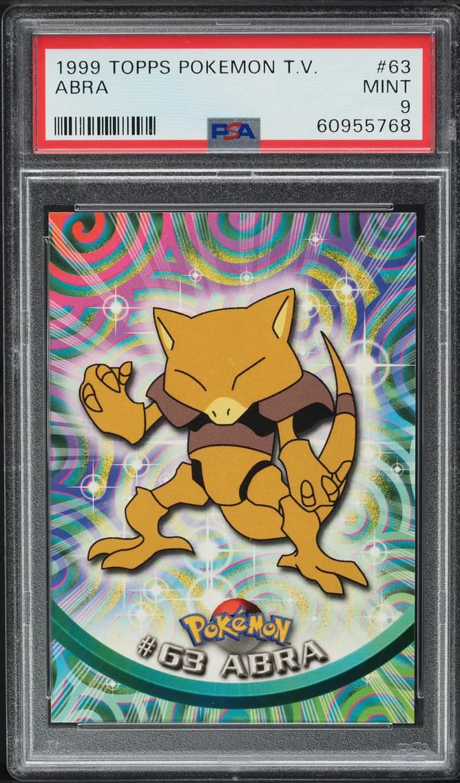 Topps Tv Abra, Topps Pokemon TV, PSA 9